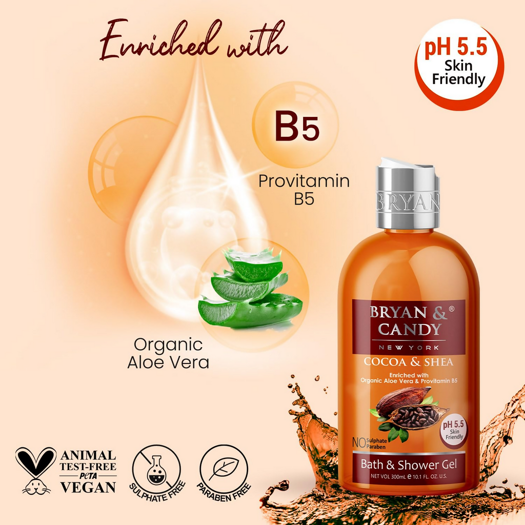 Bryan & Candy Cocoa & Shea Shower Gel | Grocsy