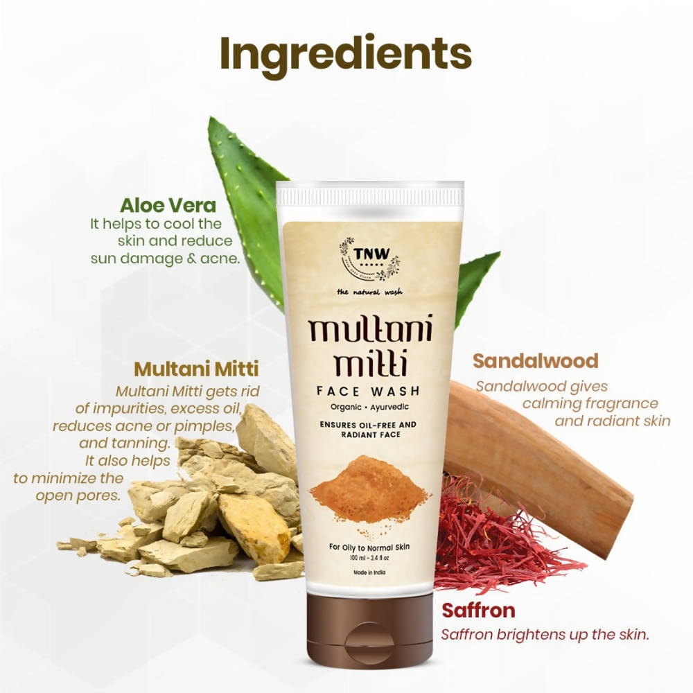 The Natural Wash Multani Mitti Face Wash | Grocsy