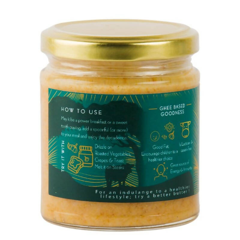 Praakritik Artisanal Garlic Ghee Spread With Himalayan Pink Salt | Bilona Method | Curd-Churned | Pure, Natural & Healthy | Grass-Fed Cultured Ghee | Grocsy