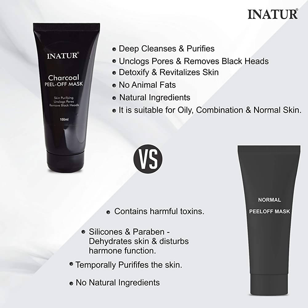 Inatur Charcoal Peel-Off Mask | Grocsy