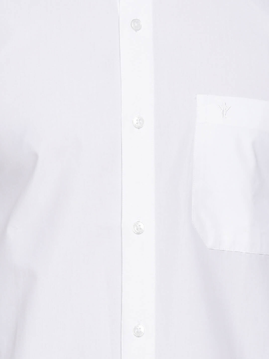 Ramraj Cotton Mens Full Sleeve Formal Poly Cotton White Shirt | Grocsy