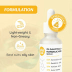 Wild Oak Anti Acne & Oil Control Face Serum 3X Power of 2% Salicylic Mandelic & Azelaic Acid, Anti-Acne Pore Cleansing & Skin Exfoliation | Grocsy