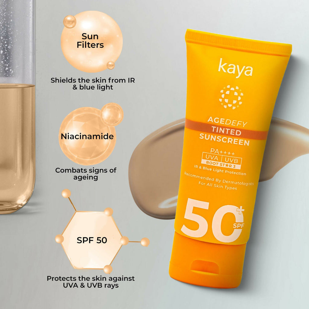 Kaya AgeDefy Tinted Sunscreen With SPF 50+ | Grocsy