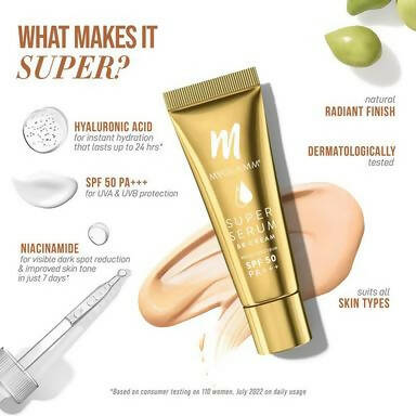 MyGlamm Super Serum BB Cream - 301 Almond | Grocsy