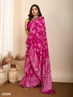 Pink Soft Silk Woven Meenakari Designer Saree - Vedanti | Grocsy