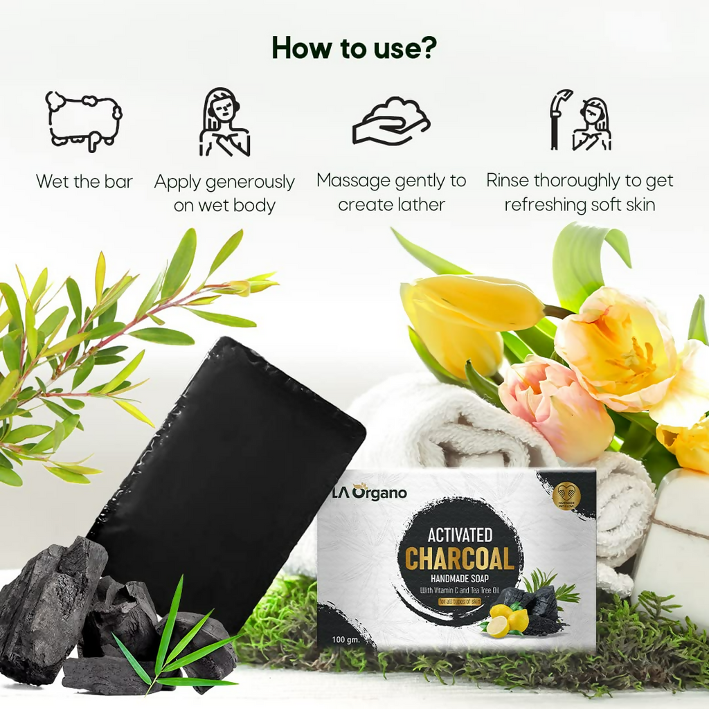 LA Organo Charcoal Handmade Soap | Grocsy