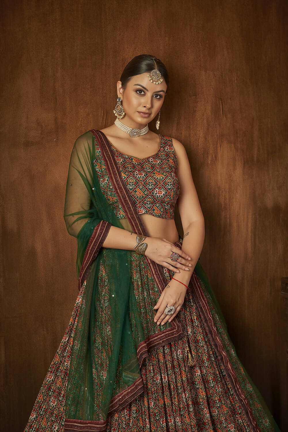 Wedding Designer Multi Georgette Lehenga Choli - Anbazaar | Grocsy
