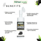 Herbal Canada D-Tan Foam Face Wash with Built in Face Brush | Grocsy