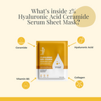 Bake 2% Hyaluronic Acid + Ceramide Serum Sheet Mask | Grocsy