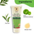 Pilgrim Australian Gel Face wash Purifying with Tea Tree, 1% Salicylic acid & CICA For Oily Skin, Acne And Pimples | Grocsy