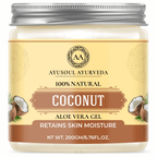 Ayusoul Ayurveda Coconut Aloe Vera Gel For Face & Body Skin Treatment | Grocsy