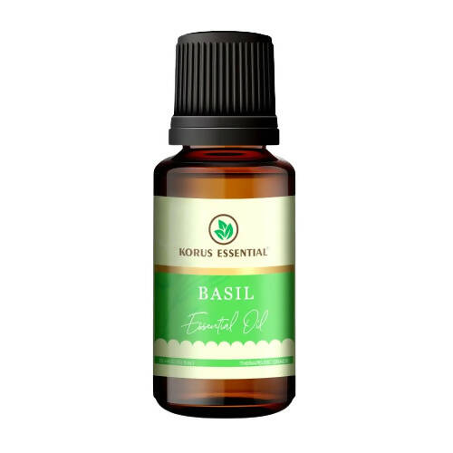 Korus Essential Basil Essential Oil - Therapeutic Grade | Grocsy