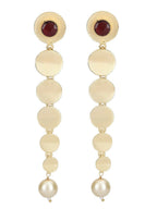Joban Fashion Women Long Pattern Matte Gold Earrings | Grocsy