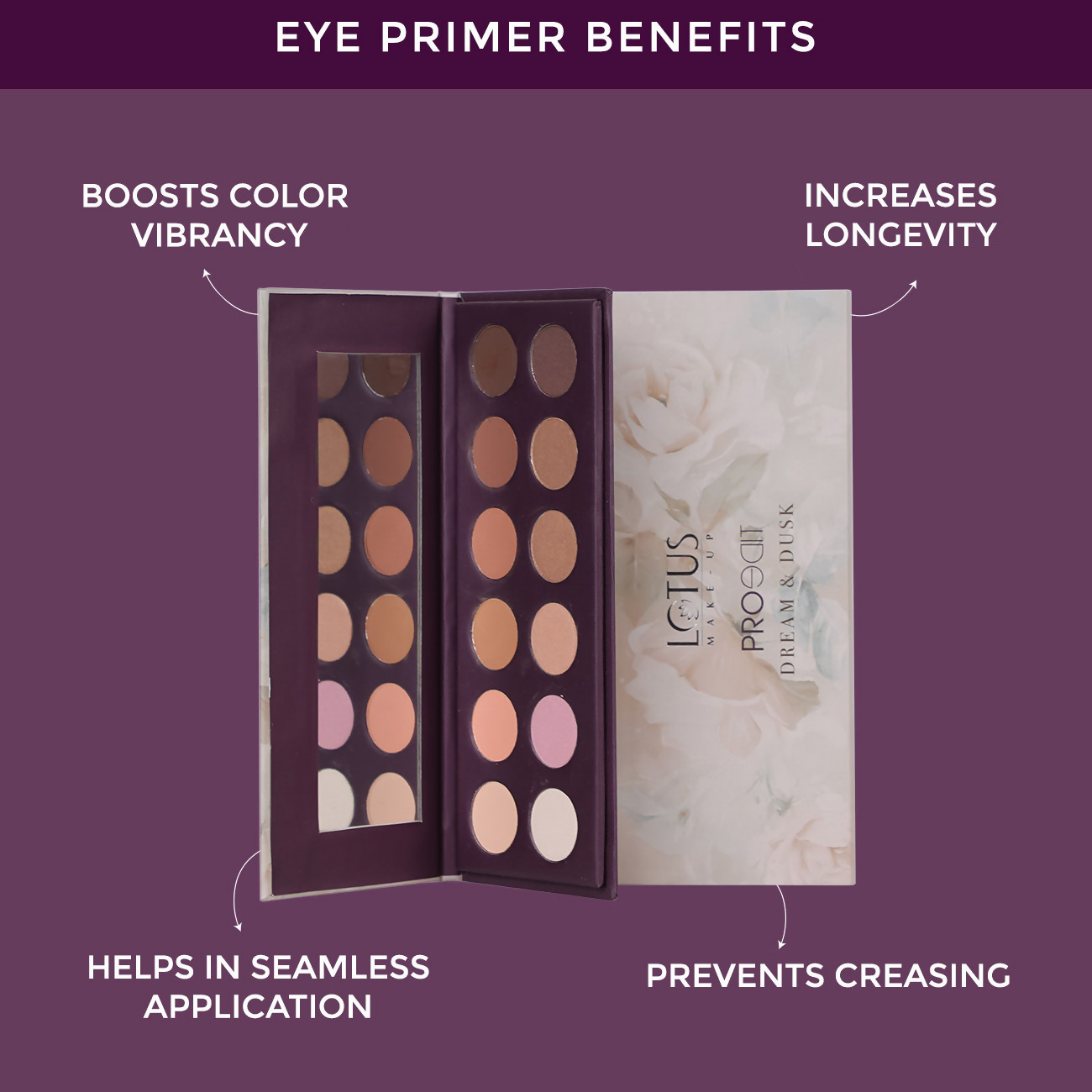 Lotus Make Up Proedit Eye Primer Infused Eyeshadow Palette - Dream And Dusk | Grocsy