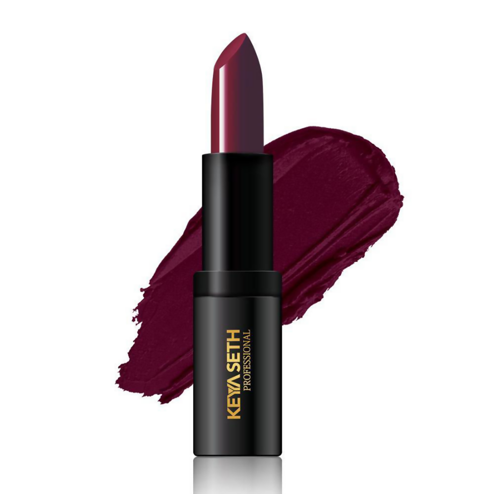 Keya Seth Aromatherapy Professional Matte Lipstick - Dark Deep Purple Plum | Grocsy