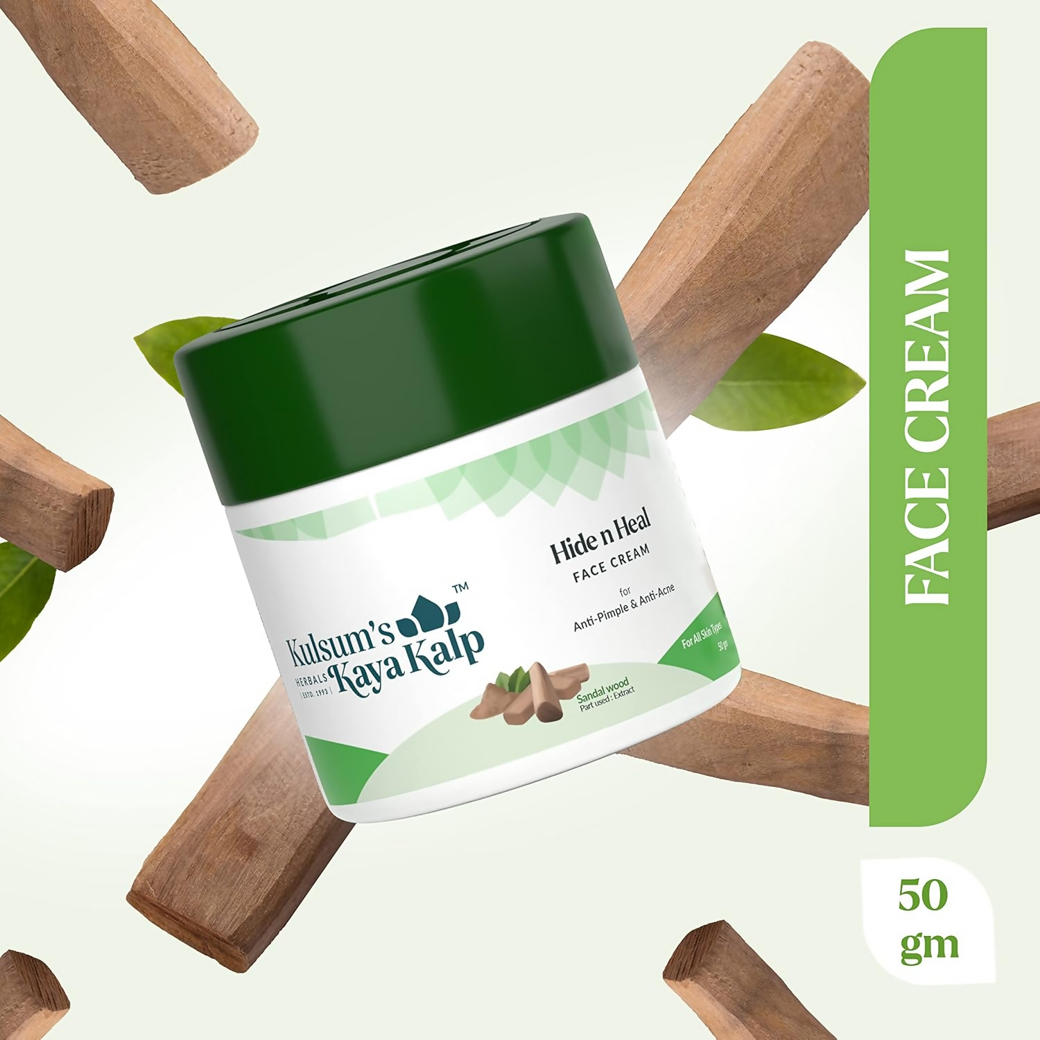 Kulsum's Kaya Kalp Hide N Heal Sandalwood Protective Base Cream | Grocsy
