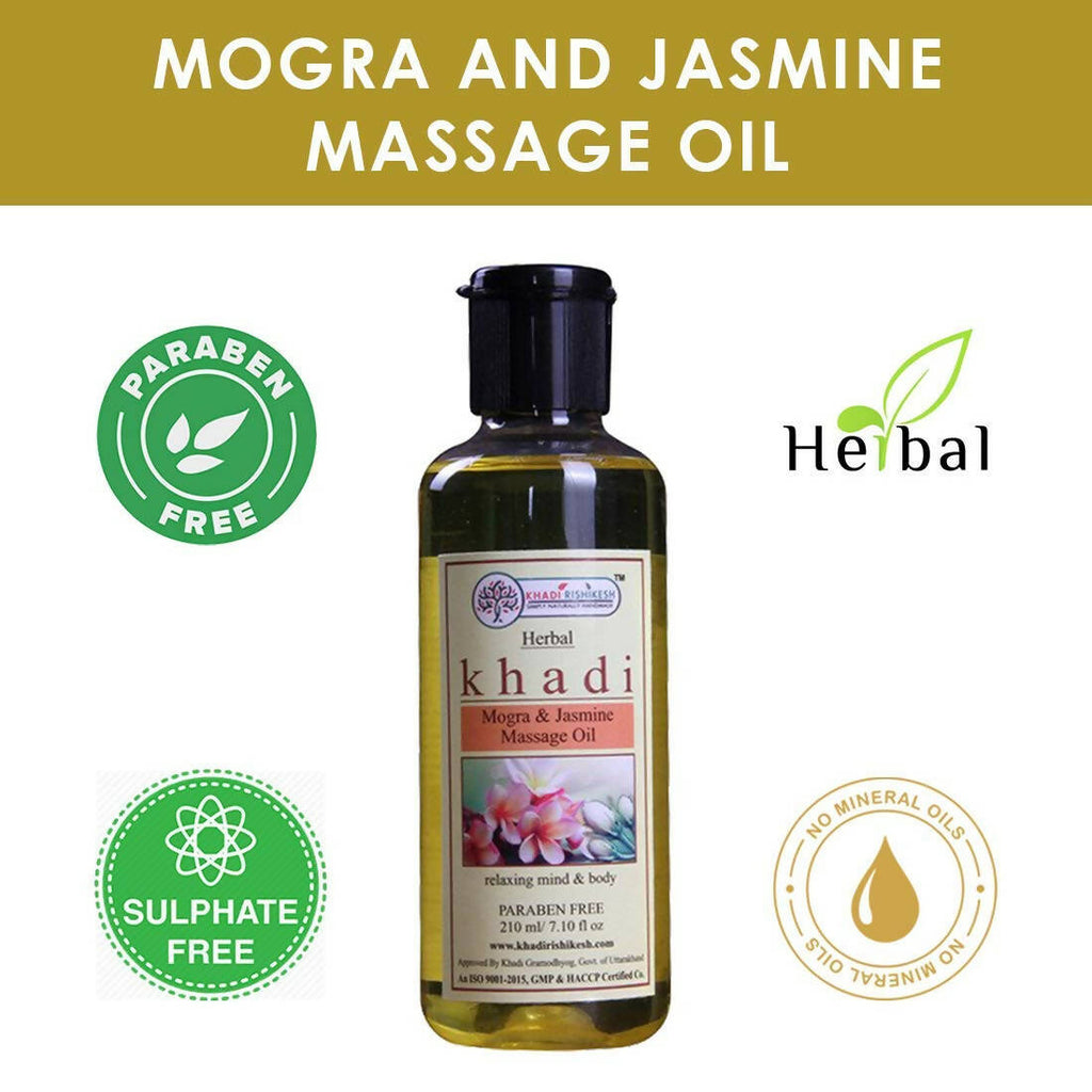 Khadi Rishikesh Herbal Mogra & Jasmine Massage Oil | Grocsy