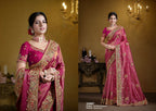 Rani Zari Organza Silk Pure Khatli work Designer Saree With Blouse. - Rajasvi | Grocsy