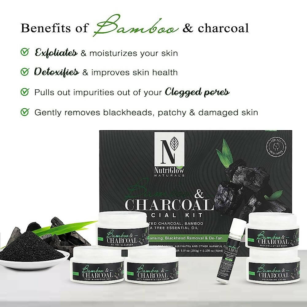 NutriGlow Natural’s Bamboo Charcoal Facial Kit | Grocsy