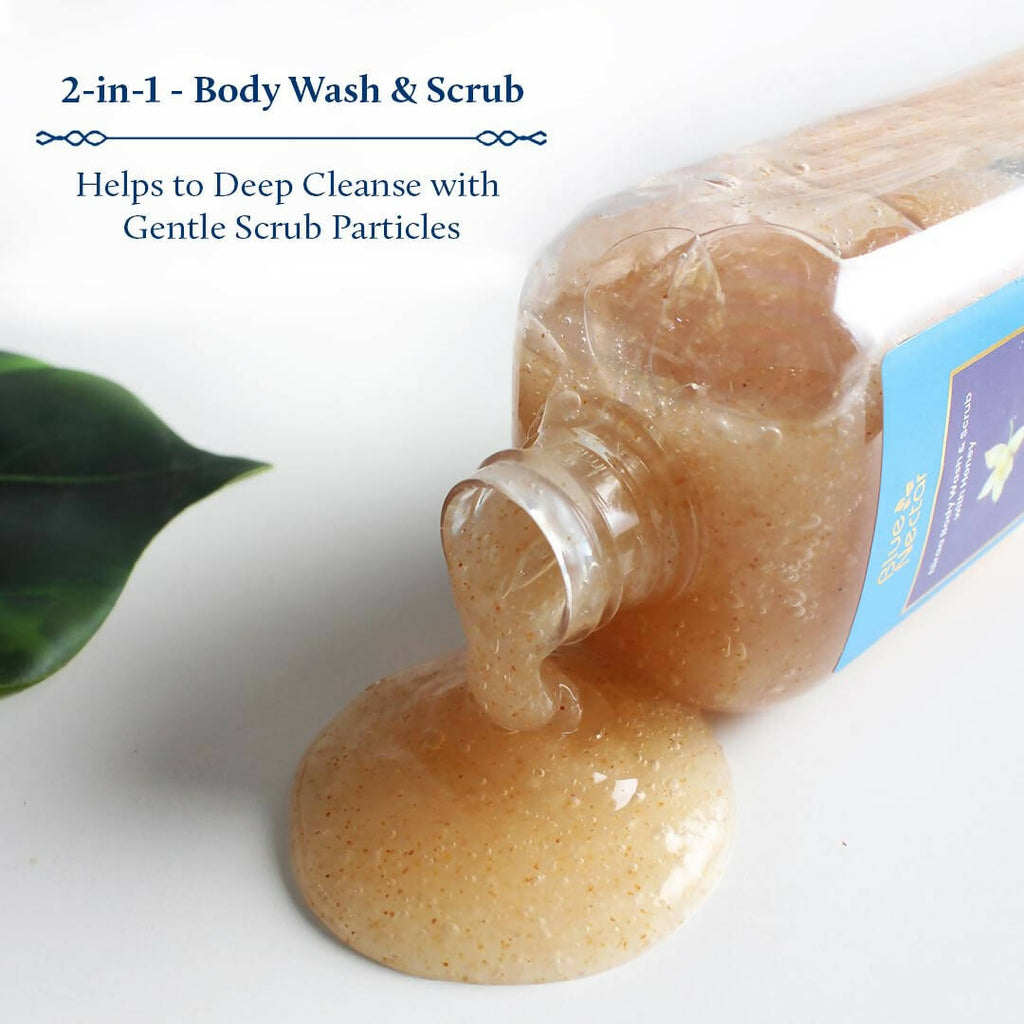 Blue Nectar Niraa Body Wash & Scrub with Honey - Madagascar Vanilla | Grocsy