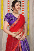 DEIANA'S Beautiful Pure Jari Silk Weaving Lehengha Choli - Purple | Grocsy