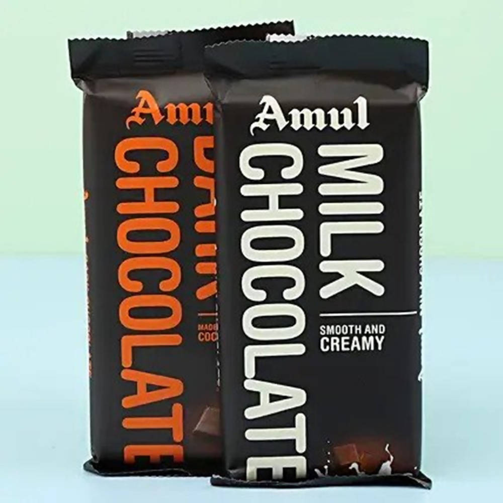 Fancy Rakhis With Amul Dark & Milk Chocolates | Grocsy