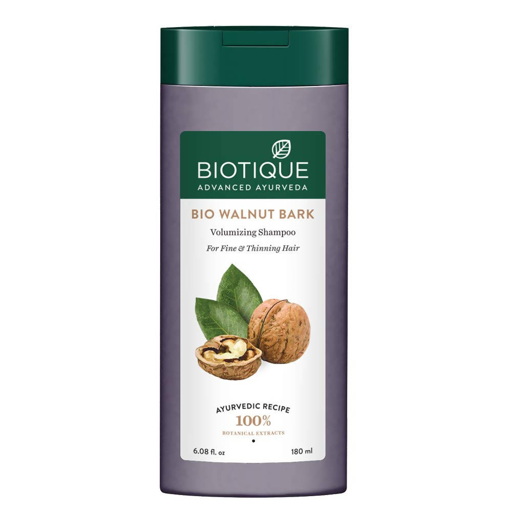 Biotique Advanced Ayurveda Bio Walnut Bark Volumizing Shampoo For Fine & Thinning Hair | Grocsy