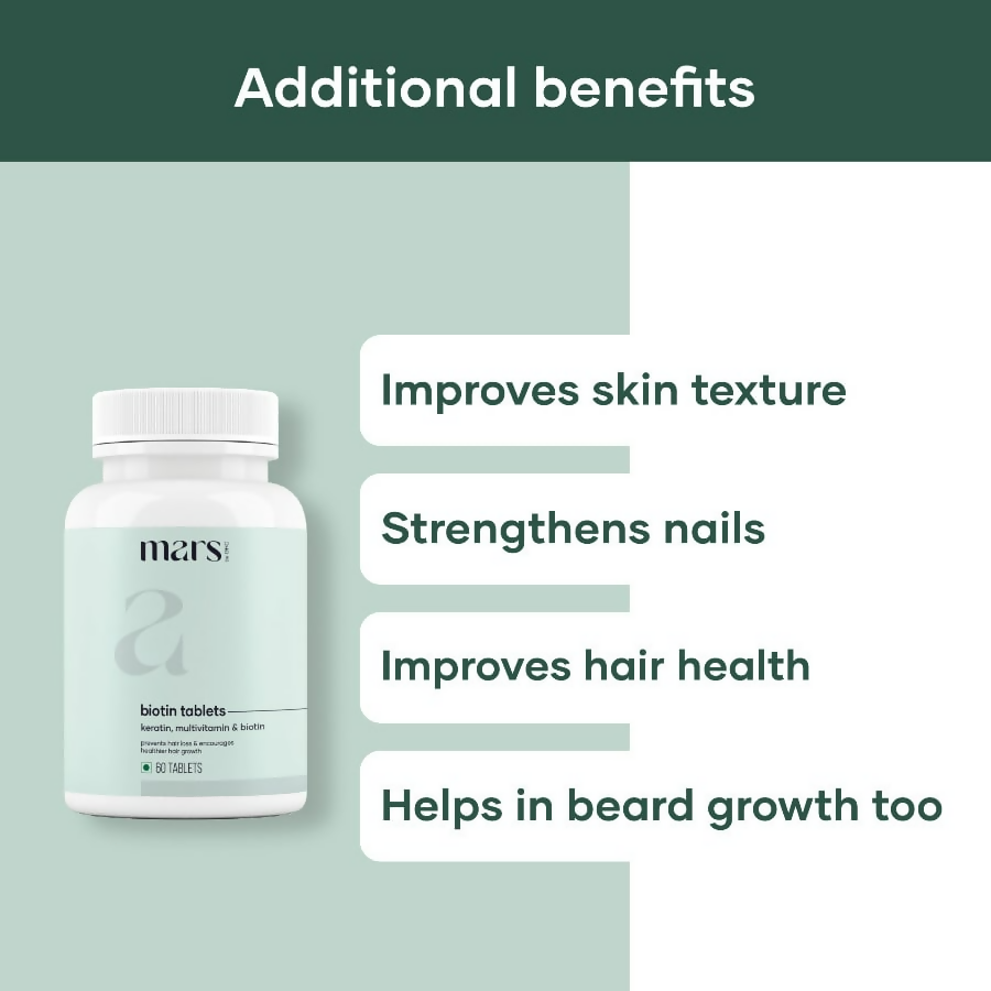 Mars By GHC Biotin Tablets For Hair Growth With Vitamin B7 | Grocsy