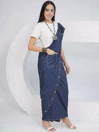 Joban Fashion Off White Cotton Denim Skirt Drape With Top | Grocsy