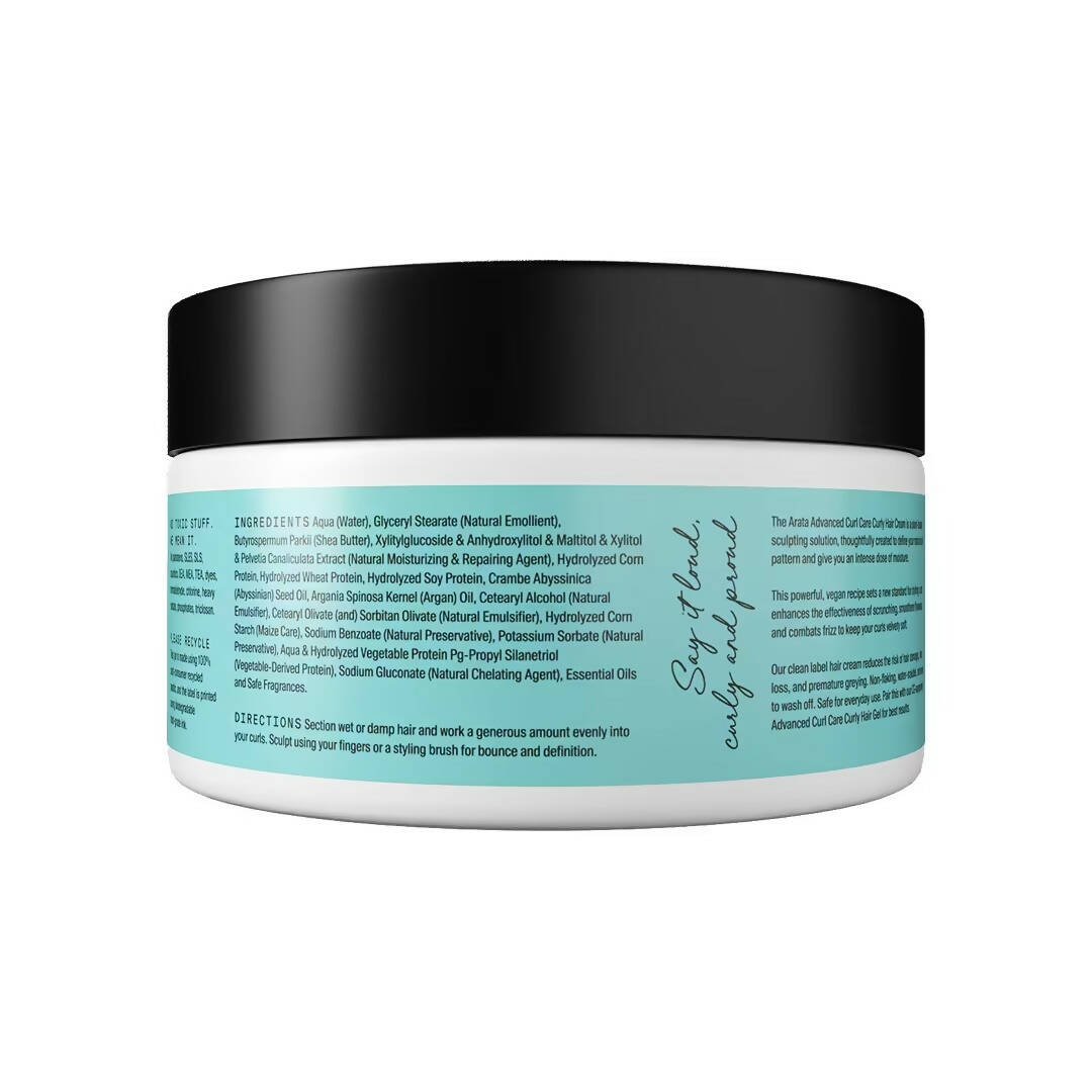 Arata Curly Hair Cream For Curl Definition With Abyssinian Seed Oil & Shea Butter | Grocsy