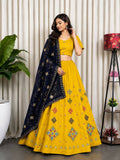 Lehenga Mart Yellow Designer Navratri Lehenga Choli for Women | Grocsy