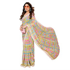 Women's Partywear Designer Green Georgette Fancy Saree - Satrangi | Grocsy