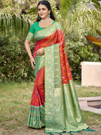 Shree Shyam Fashion Mustard Pochampally Silk Saree | Grocsy