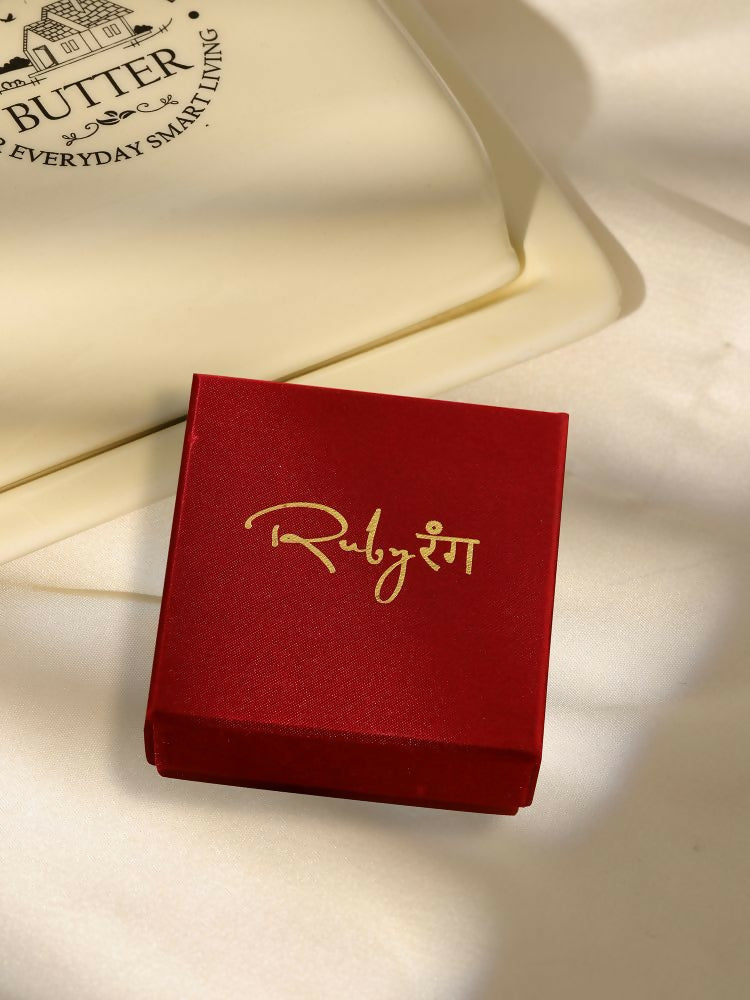 Golden Heart Studs - Ruby Raang | Grocsy