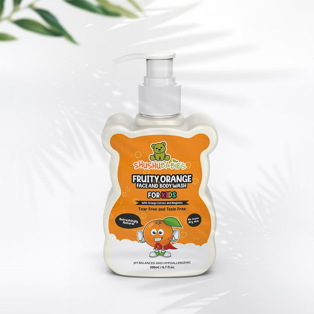 ShuShu Babies Fruity Orange Face and Body Wash (under 4-12 Years) | Grocsy