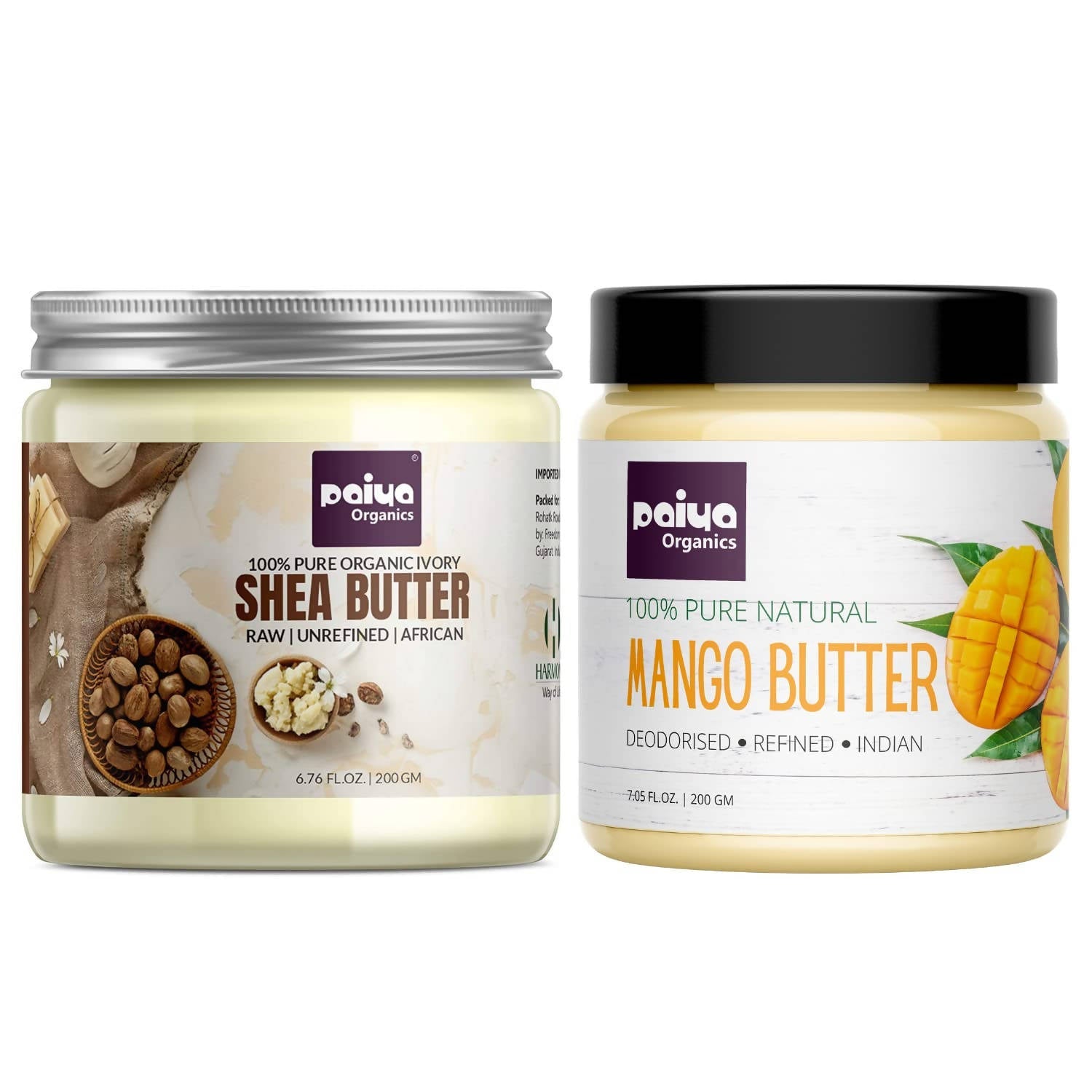 Paiya Organics Shea Butter + Mango Butter Combo | Grocsy