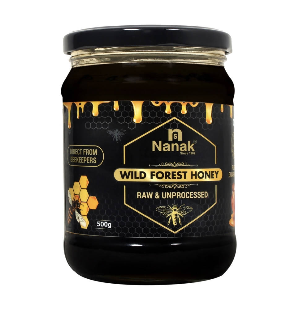 Nanak Wild Forest Raw & Unprocessed Honey-500 gm | Grocsy