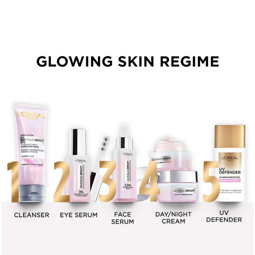 L'Oreal Paris Glycolic Bright Daily Foaming Facial Cleanser | Grocsy