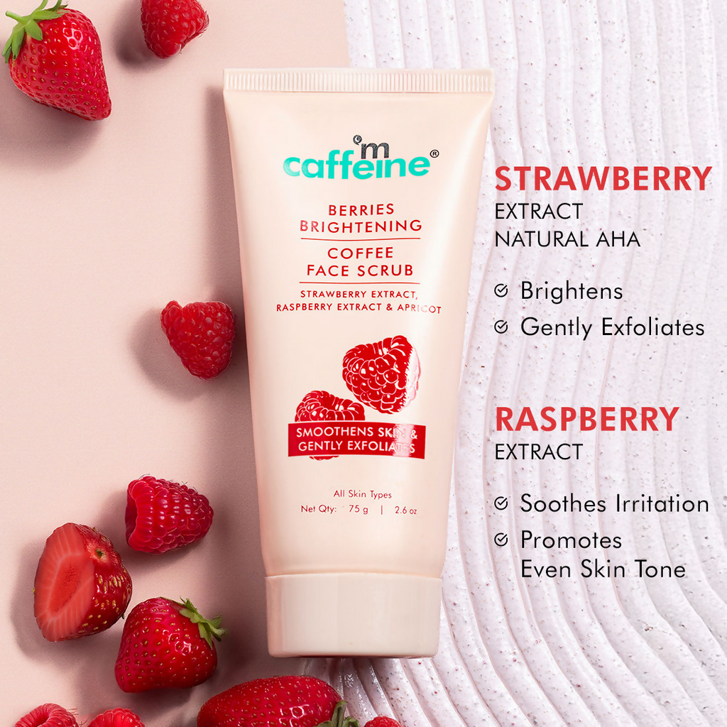 mCaffeine Berries Brightening Coffee Face Scrub | Grocsy