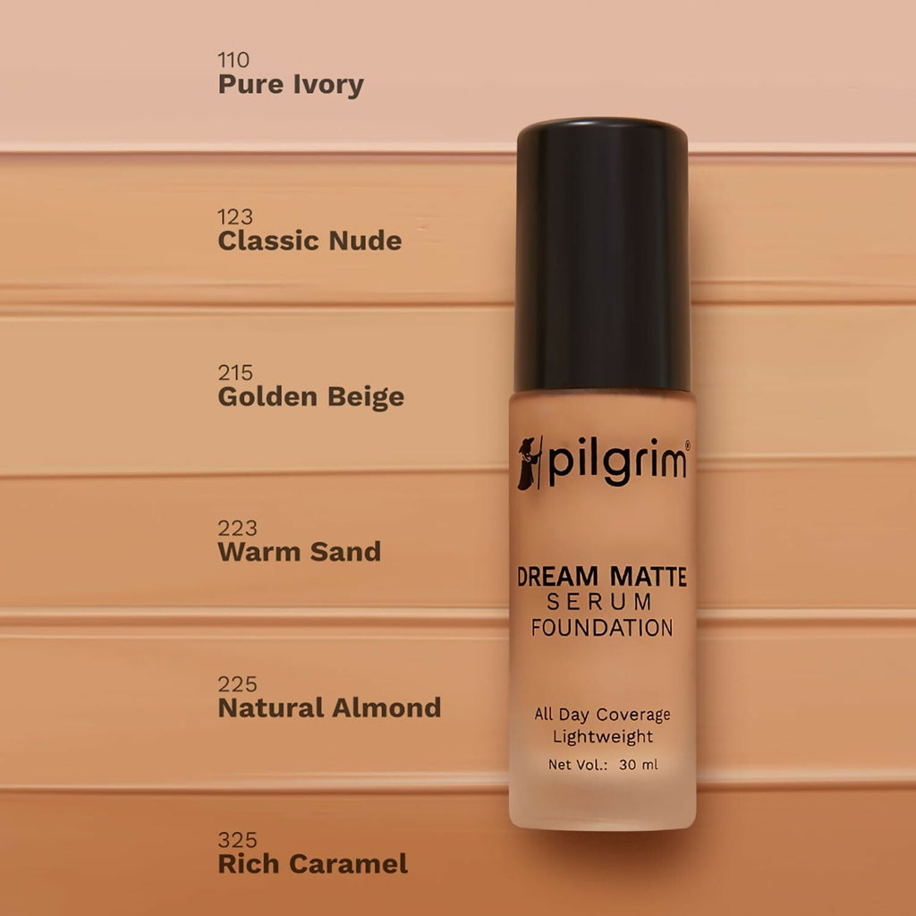 Pilgrim Dream Matte Serum Foundation With Matte & Poreless All Day Coverage Lightweight - Pure Ivory | Grocsy