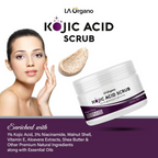 LA Organo 1% Kojic Acid Skin Lightening & Brightening Face & Body Scrub | Grocsy