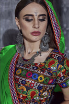AI Fashion Black Art Silk Designer Navratri Lehenga Choli Collection | Grocsy