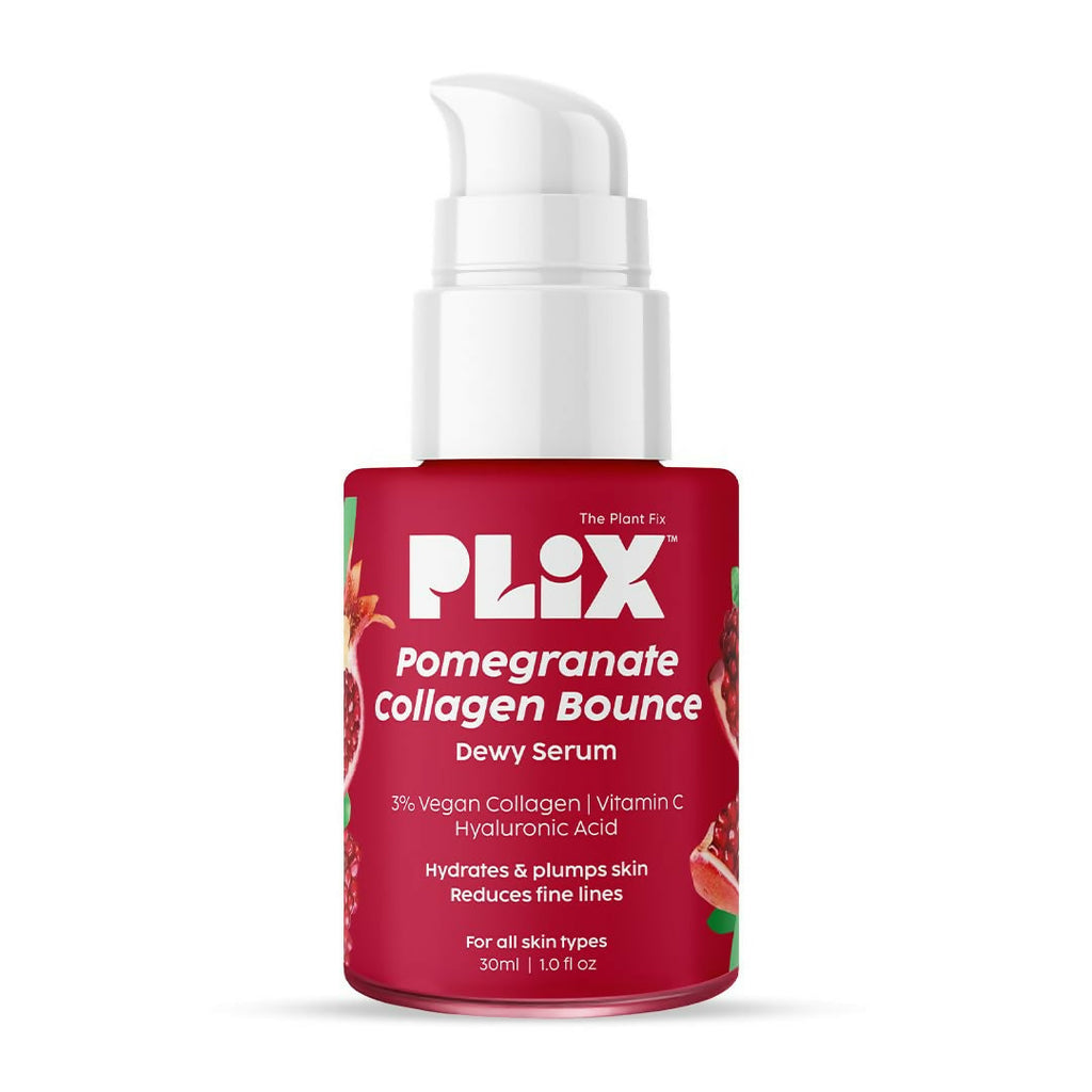 PLIX The Plant Fix Pomegranate Collagen Bounce Serum - For Reducing Fine Lines & Wrinkles | Grocsy