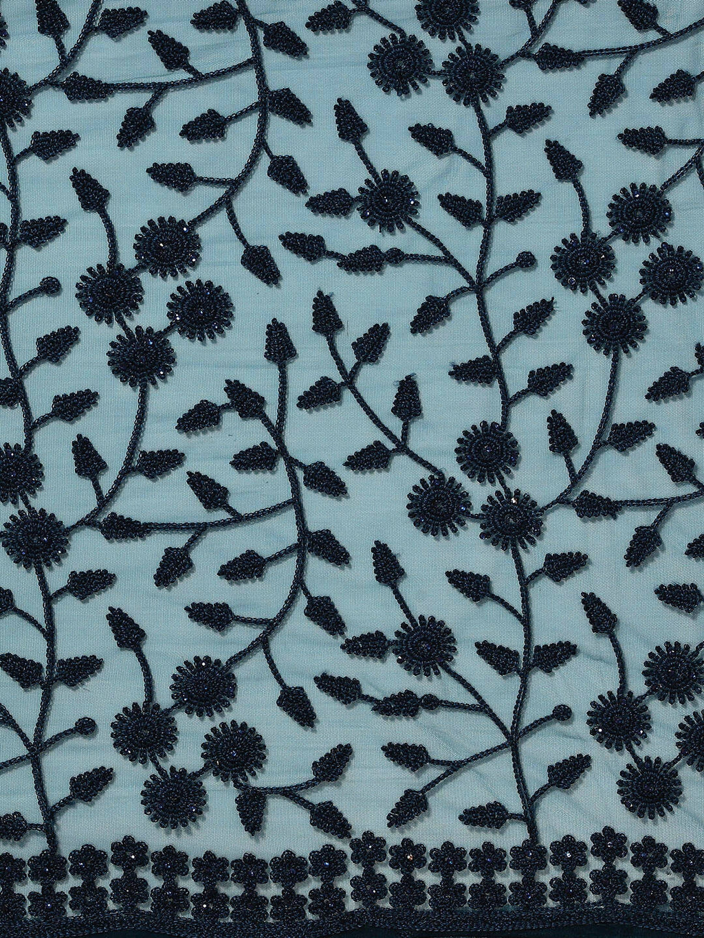 Blue Woven Design Net Saree with Blouse Piece - Kalamkari | Grocsy