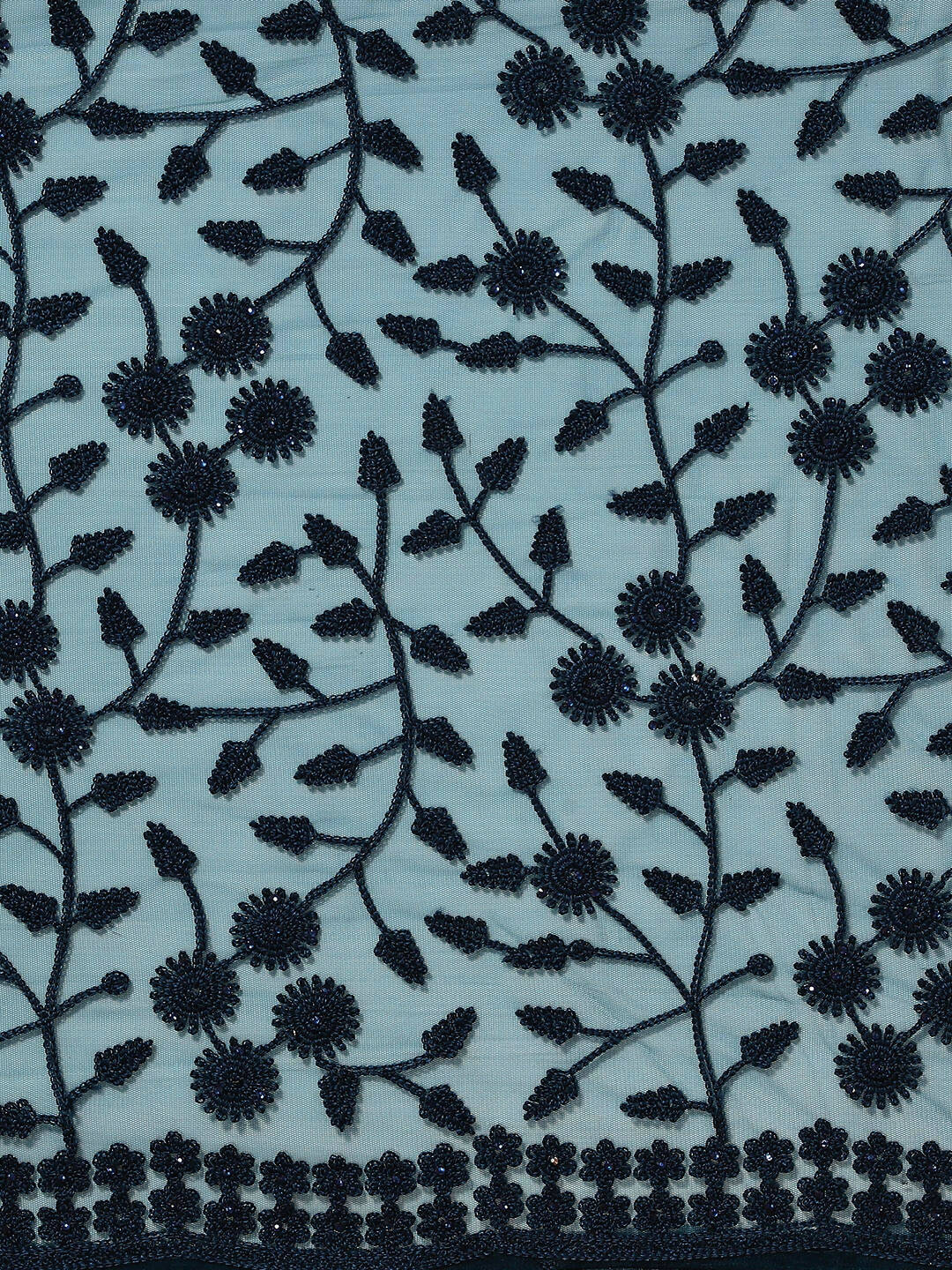 Blue Woven Design Net Saree with Blouse Piece - Kalamkari | Grocsy