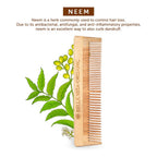 Bella Vita Organic Dual Teeth Wooden Neem Comb | Grocsy