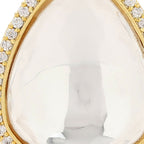 Silver Tone Kundan Cocktail Ring- Ruby Raang | Grocsy
