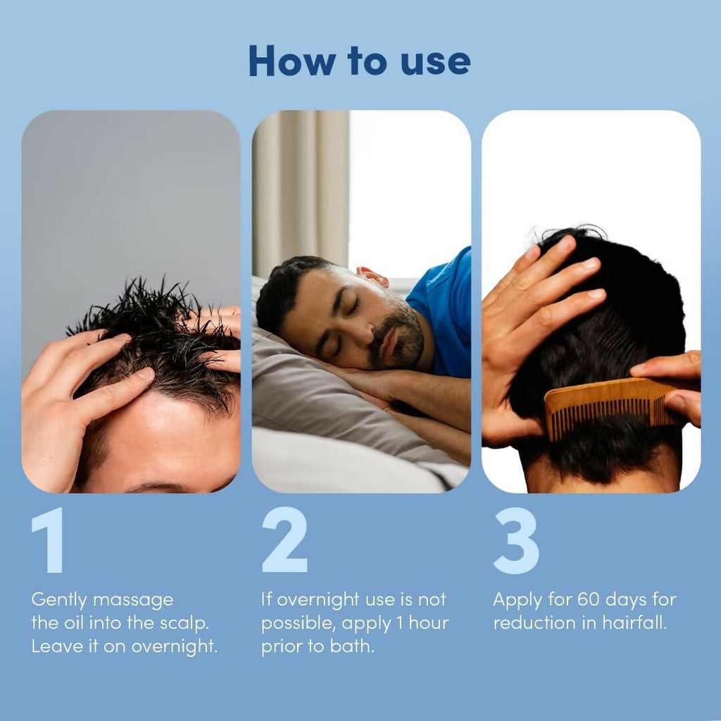 Man Matters Hair Oil With Rosemary, Onion, Bhringraj, Shikkai, Brahmi & Amla Oils | Grocsy