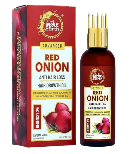 The Indie Earth Advanced 3% Redensyl Red Onion Anti Hair Loss & Hair Growth Oil | Grocsy
