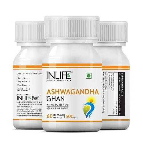 Inlife Ashwagandha Ghan Capsules | Grocsy